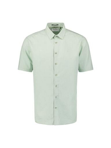 Shirt Short Sleeve Solid With Linen