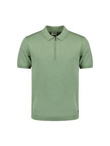 Pullover Short Sleeve Polo Zip Soli