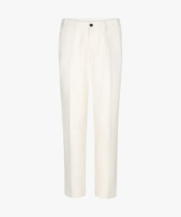TROUSER HERRINGB RLX OFFWHITE