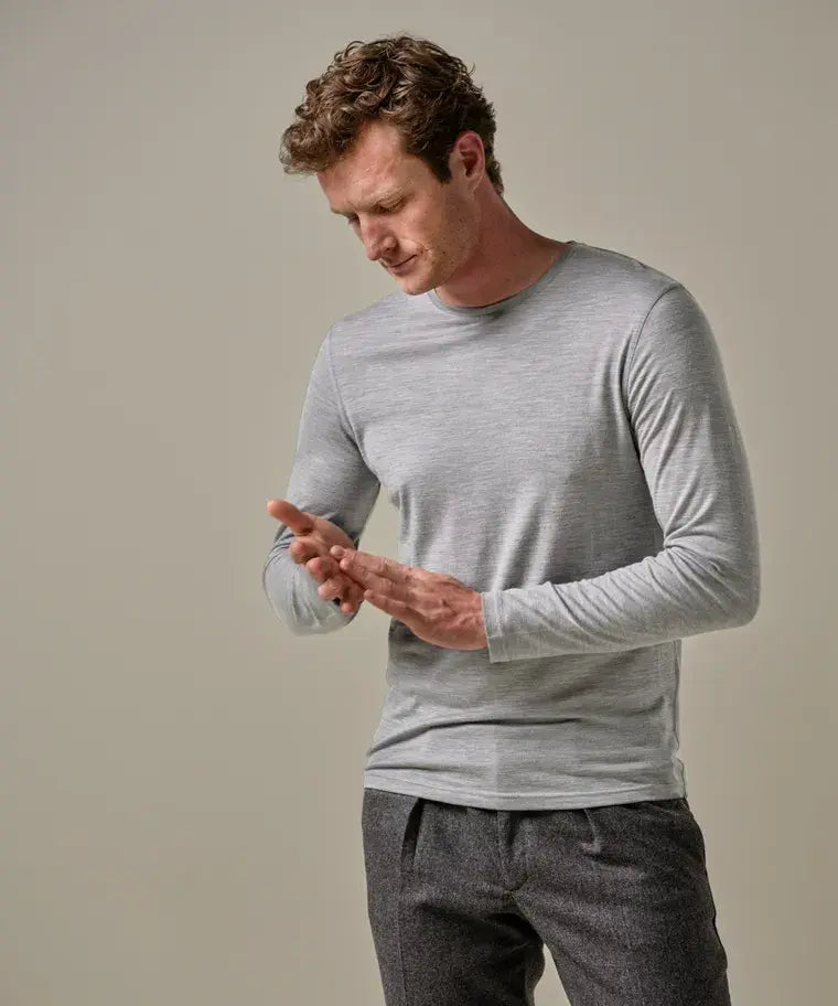 T-SHIRT LONG SLEEVE LIGHT GREY