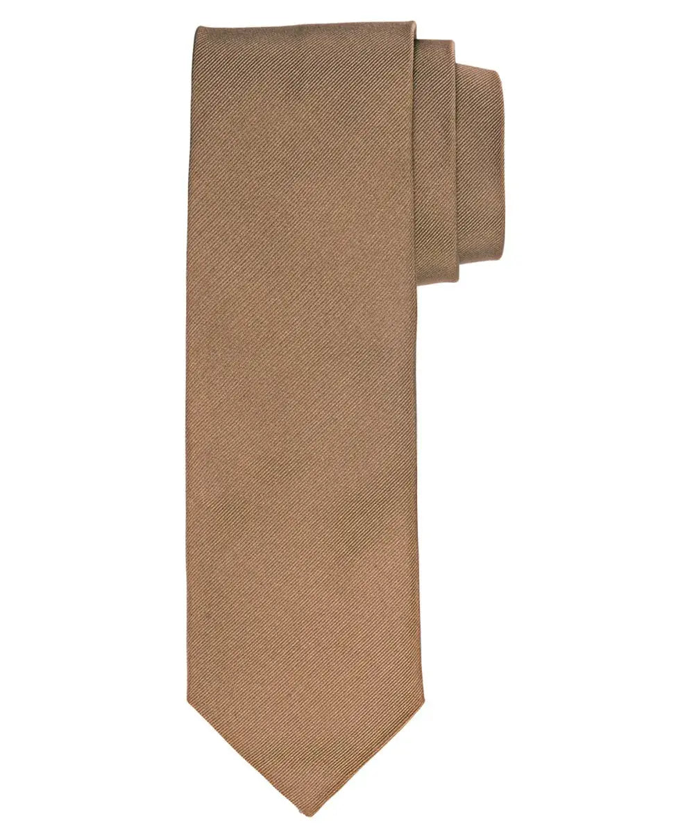 TIE SILK WOVEN CAMEL