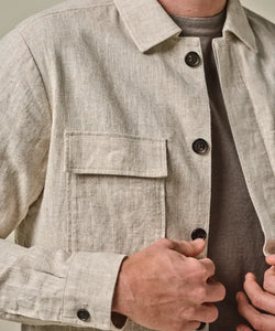OVERSHIRT COTTON LINEN BEIGE
