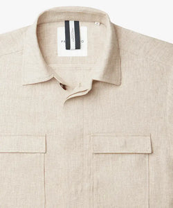 OVERSHIRT COTTON LINEN BEIGE