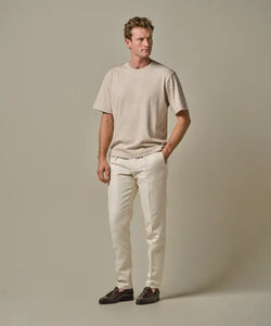 TROUSER HERRINGB RLX OFFWHITE